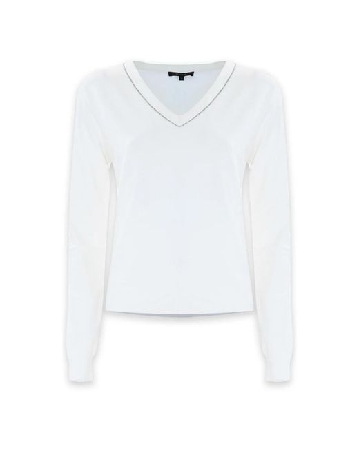Kocca V-Neck Knitwear in het White