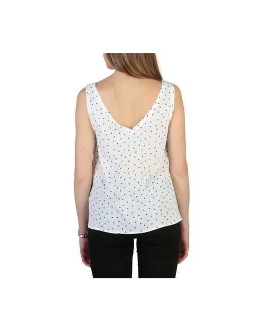 Sleeveless Tops di Armani Jeans in White