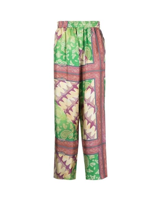 Aries Green Wide Trousers for men