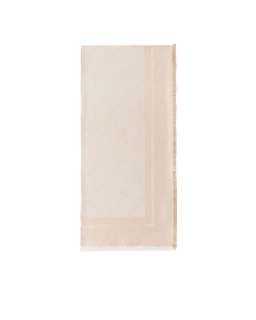 Elisabetta Franchi Natural R schal mit lurex-streifen
