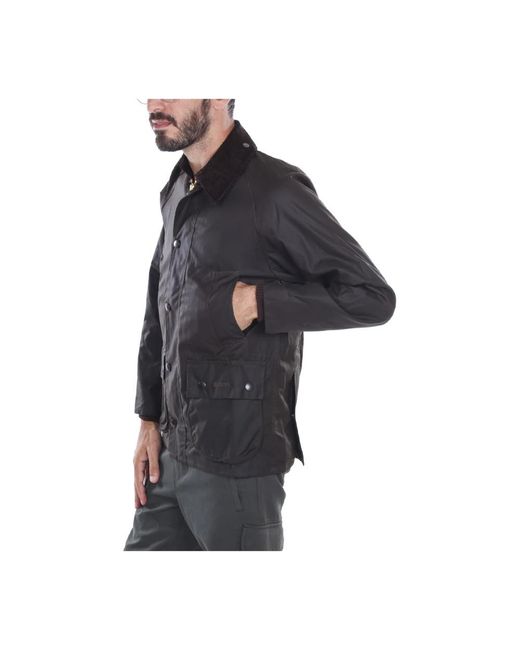 Barbour Jassen ,Groen ,Katoen Classic Bedale Waxed Jacket in het Black voor heren
