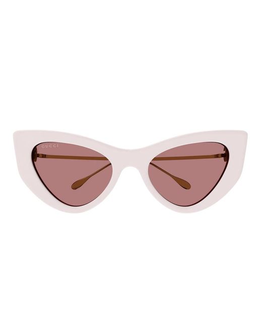 Gucci Pink Flache front cat-eye sonnenbrille gg1565s