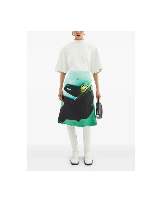 Jil Sander Green Midi Skirts
