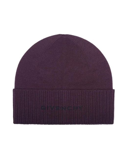 Givenchy Purple Beanies for men