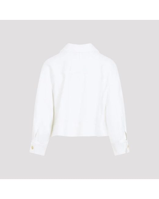 Elisabetta Franchi White Denim Jackets