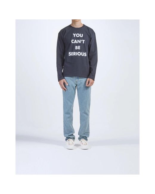 Moschino Blue Long Sleeve Tops for men