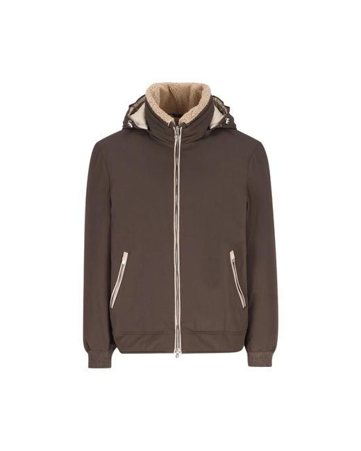 Brunello Cucinelli Brown Winter Jackets for men