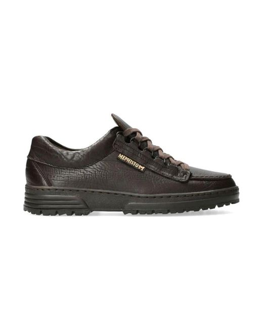 Mephisto Dunkelbrauner Herren Schnürschuh in Black für Herren