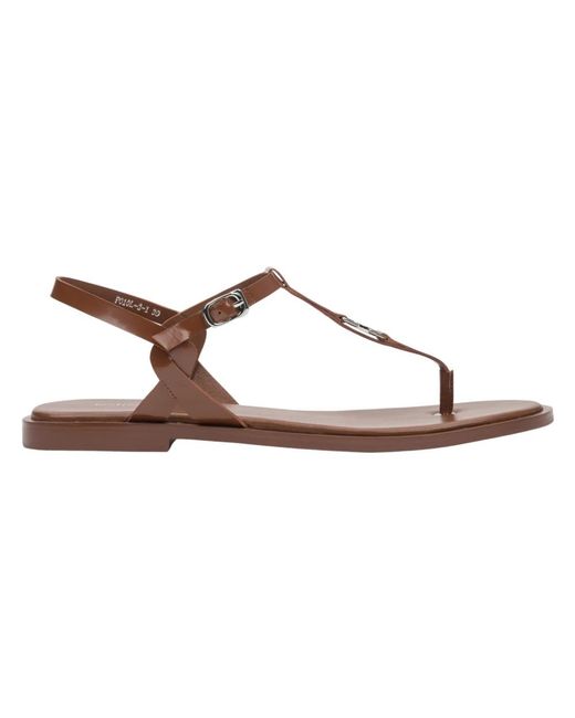 ESTRO Brown Flat Sandals