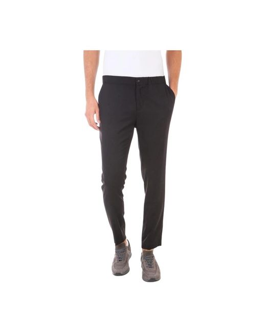 Daniele Alessandrini Black Slim-Fit Trousers for men