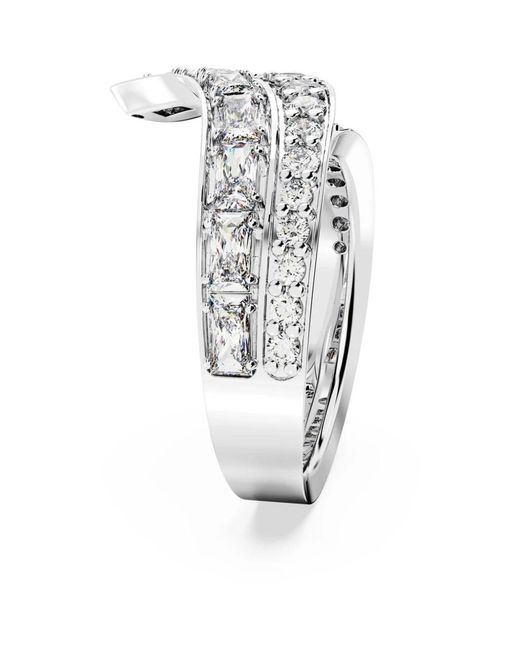 Swarovski Metallic Hyperbola Cocktail Ring