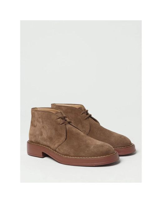 Tod's Brown Lace-Up Boots for men
