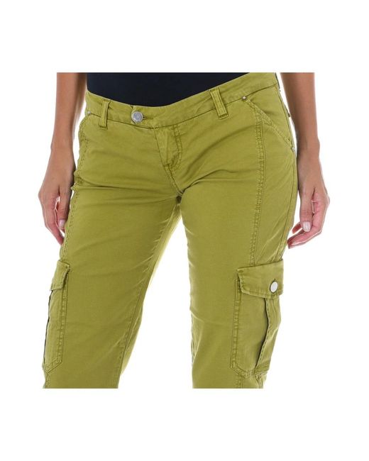 Met Broeken ,Groen ,Katoen Slim Fit Broek in het Green