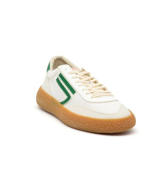 PURAAI Weiße stoff-sneakers mit grünen details in Green für Herren