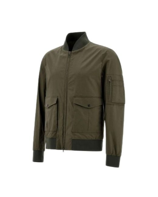Herno Green Bomber Jackets for men