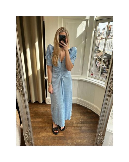 ROTATE BIRGER CHRISTENSEN Blue Midi Dresses