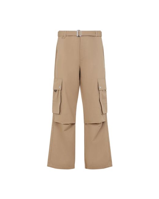 Jacquemus Wide Trousers in het Natural voor heren