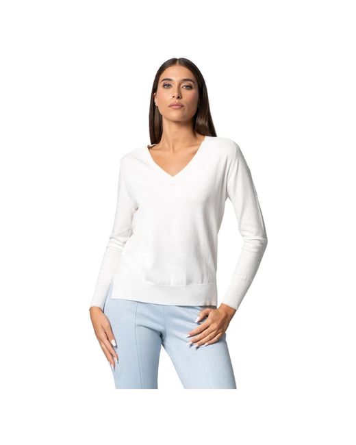 Kocca White V-Neck Knitwear