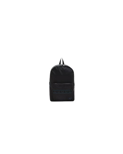 Fred Perry Black Backpacks