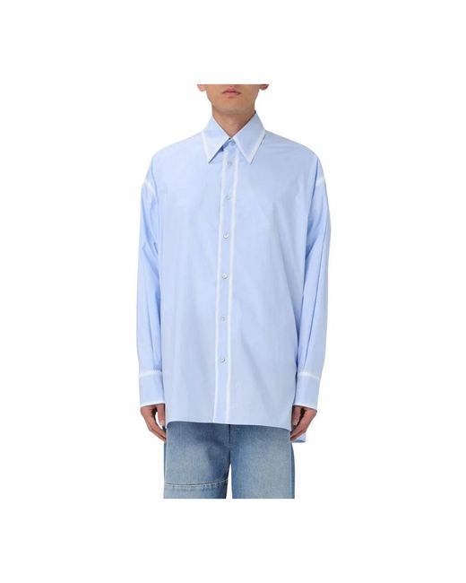 MM6 by Maison Margiela Blue Casual Shirts for men