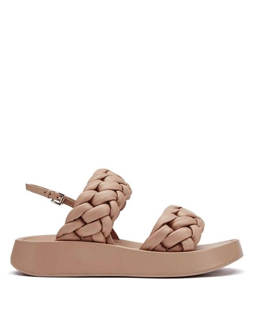 Ash Brown Flat Sandals