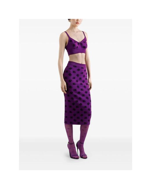 Dolce & Gabbana Purple Sleeveless Tops