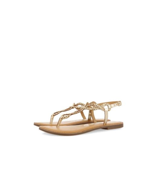 Gioseppo Natural Flat Sandals