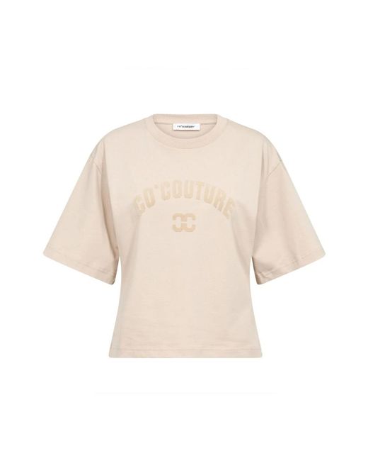 T-Shirts co'couture de color Natural