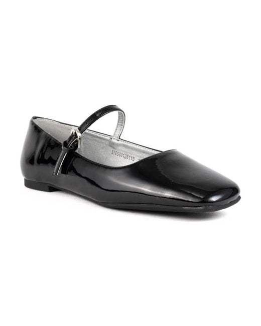 Stella York Black Ballerina Shoes