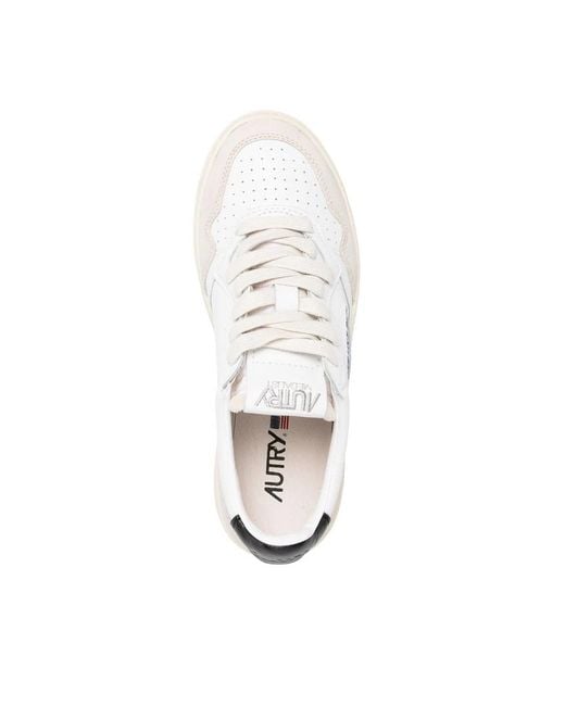 Autry White Weiße medalist low sneakers