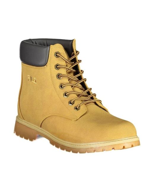 Fila Yellow Lace-Up Boots for men