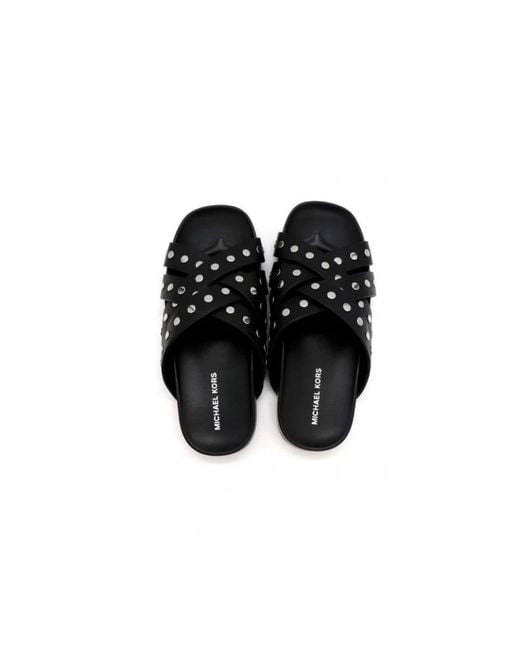 Michael Kors Black Sliders