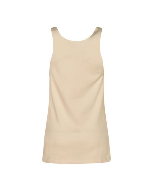 Maison Margiela Natural Sleeveless Tops