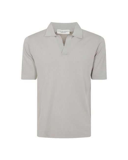 FILIPPO DE LAURENTIIS Gray Polo Shirts for men