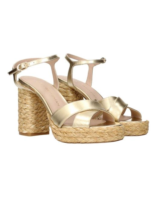 Stuart Weitzman High Heel Sandals in het Metallic