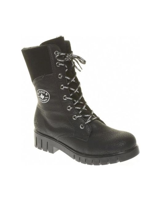 Rieker Black Winter Boots