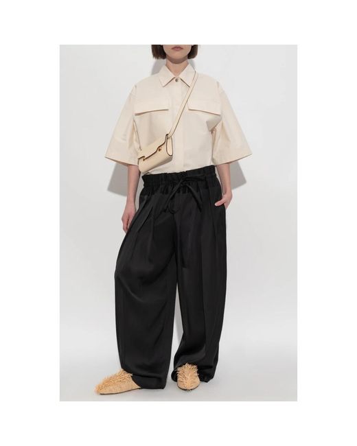 Wide Trousers Jil Sander de color Black