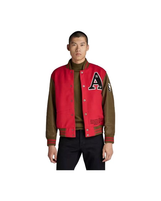 G-Star RAW Red Bomber Jackets for men