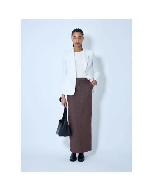 Max Mara Getailleerde Midi Rok in het Purple