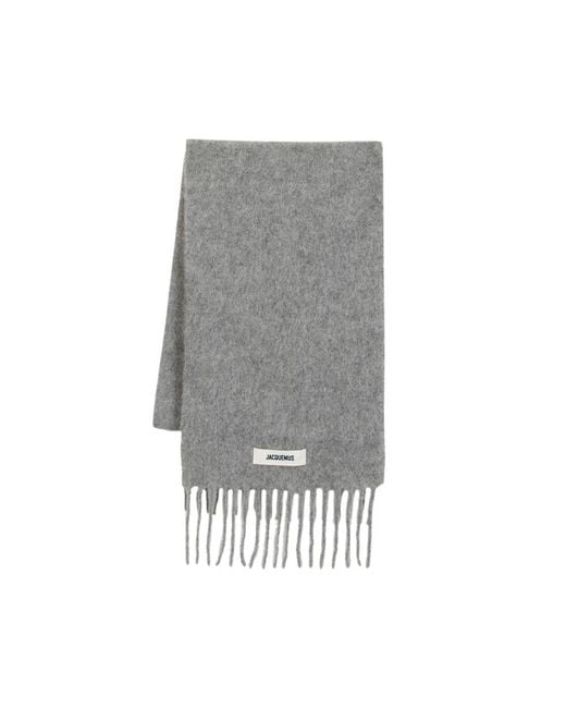 Jacquemus Gray L'Echarpe Carro Mini Scarf