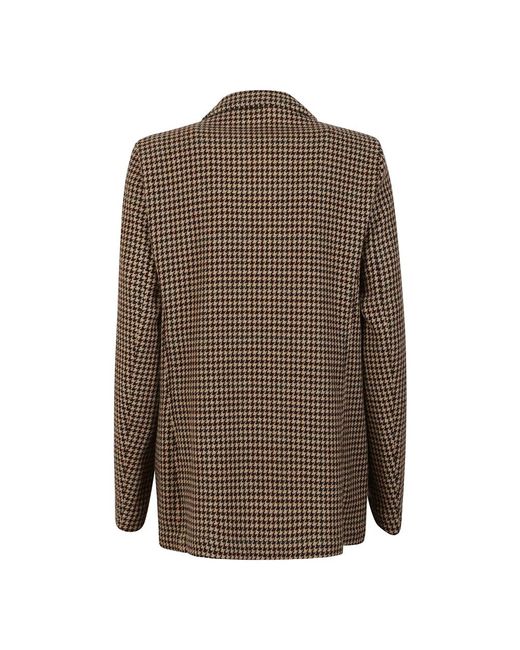 Massimo Alba Jassen ,Groen ,Wol Houndstooth Wol Blazer Dubbel-Breasted in het Brown