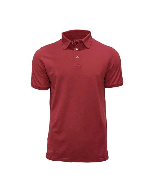 Fedeli Red Polo Shirts for men