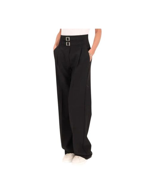 Marella Black Hochtaillierte Schwarze Hose