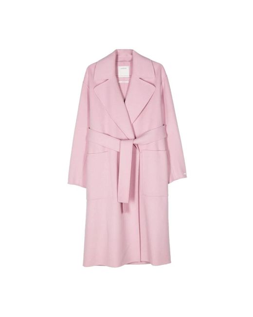 Sportmax Pink Belted Coats