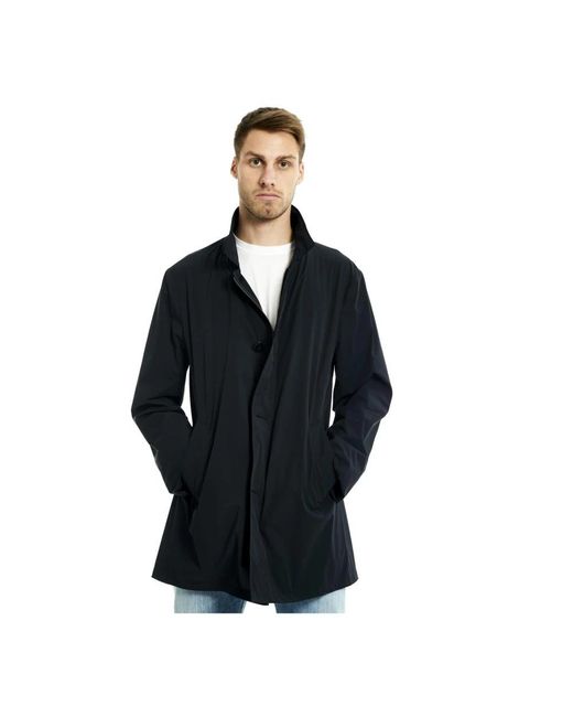 Gimo's Black Single-Breasted Coats for men