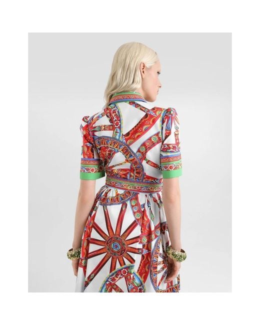 Dolce & Gabbana Red Shirt Dresses