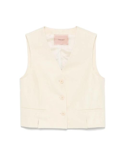 Twinset Natural Waistcoats