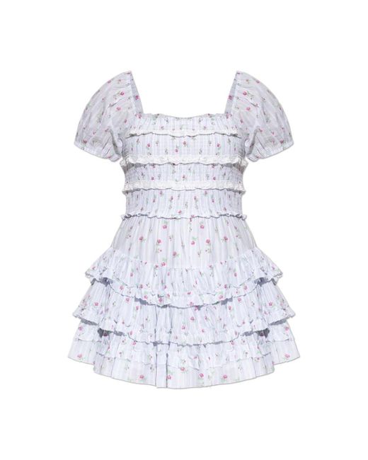 LoveShackFancy Women's Blue Summer Dresses LoveShackFancy Women's Blue Summer Dresses