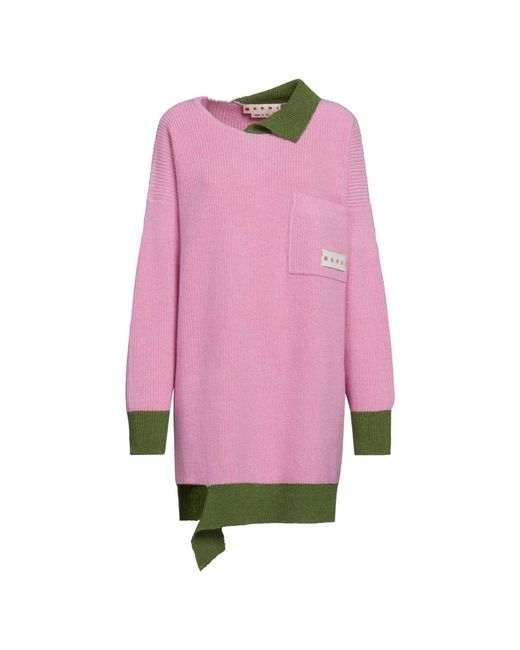 Marni Pink Knitted Dresses