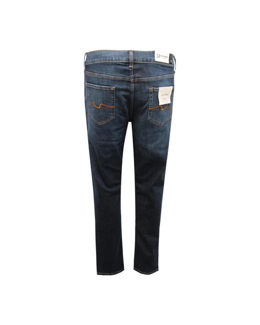 7 For All Mankind Blue Slim Fit Jeans for men